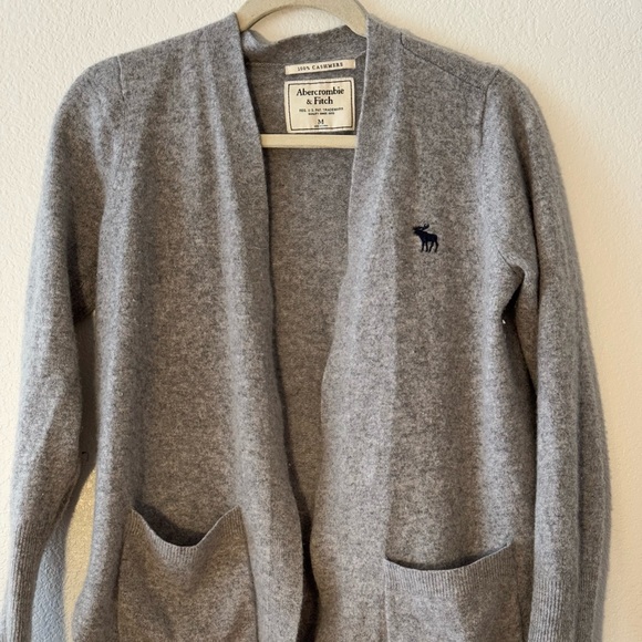 Abercrombie 100% Cashmere Open Cardigan - Grey - size M - Picture 4 of 5